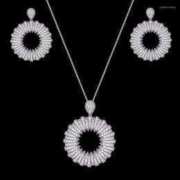 Necklace Earrings Set Zlxgirl Jewelry Classic Women's Wedding Sets Brand Full Mirco Paved Cubic Zircon Birdal And