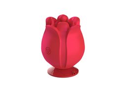 Vibrator Red Rose Clit Sucking Nipples Stimulator for Female Couple Sex Toys Y368