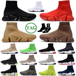 2022 top sock shoes boots designer mens womens Non-slip knit ankle famous brand sneakers triple black white vintage beige socks volt platforms trainer