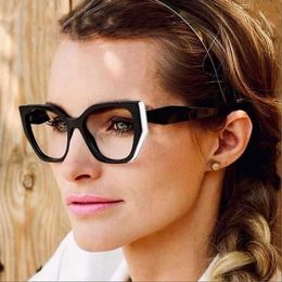 Sunglasses Frames TR90 Transparent Glasses Frame Women Fashion Clear Lens Anti-Blue Light Ooptics Computer Eyewear Cat Eye Decorative Glasses T2201114