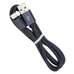 1M Denim Braided Micro USB Type C Cable USB-C Charger Cord for Samsung S8 Xiaomi Huawei P9 P10 Microusb Type-C Fast Charging Cable