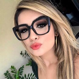 Sunglasses Frames women's eyeglass frame 2020 New black Square glasses frame women Big glasses frame oversized Fashion Styles Acetate T2201114