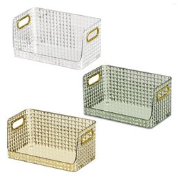 Storage Boxes With Handle Bin Makeup Container For Jewellery Pantry Cabinet Refrigerator Office