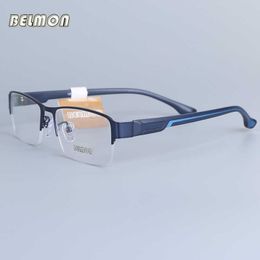 Sunglasses Frames Belmon Eyeglasses Frame Men Computer Optical Prescription Myopia Nerd Clear Lens Eye Glasses Spectacle Frame For Male RS12006 T2201114