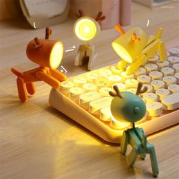 Table Lamps Mini Led Desk Lamp Cute Book Night Light For Bedroom Study Office Reading Eye Protection Small With Battery