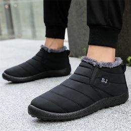 Boots Safety Shoes Boots Men Snow Fashion s Male Winter For Army Shoe Waterproof s Warm Fur Footwear Work 221114