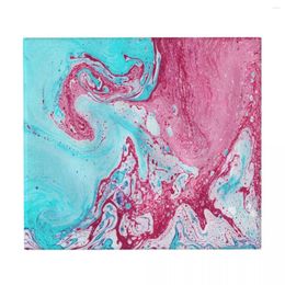 Table Mats Dish Drying Mat For Kitchen Blue Pink Marble Art Drainer Absorbent Pad Tea Towel Placemat