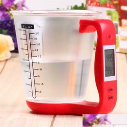 Measuring Tools Electronic Measuring Cup Tools Kitchen Scales With Lcd Display Plastic Digital Beaker Host Weigh Temperature Measure Dhow6