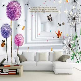 Wallpapers Decorative Wallpaper 3D Small Fresh Style Background Wall Painting