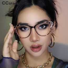 Sunglasses Frames 54391 Women Anti Blue Light Computer Glasses Frame Sexy Leopard Transparent Eyewear Blocking Glasses Optical Spectacle Eyeglass T2201114