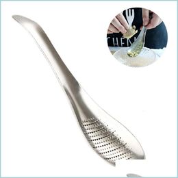 Fruit Vegetable Tools Stainless Steel Spoon Ginger Grinder Household Kitchen Tools Melons And Fruits Grinding Tool Garlic Masher 1 Dhq70