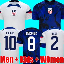 3xl 4xl PULISIC DEST MCKENNIE Soccer Jerseys world cup 2022 AARONSON MUSAH usAS MORGAN LLOYD America Football Shirt United States LLETGET MEN women KIDS SETS KITS on Sale