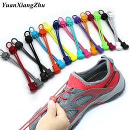 Shoe Parts Accessories 1 Pair 22 Colours Elastic laces Round Locking No Tie Laces Kids Adult Quick Lazy Rubber Sneakers lace T1 221116