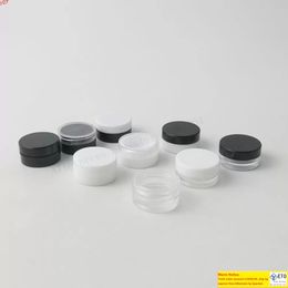 Promotion 500 x 1G Tiny Plastic Jars1 g cream jarsSmall 1ml sample cosmetic containersEyeshadow Cream Boxgood qtys