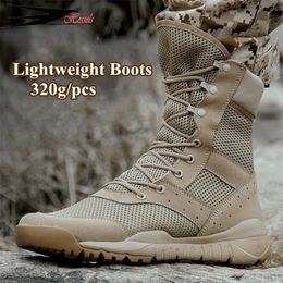 Dress Shoes 35 48 Size Men Women Ultrallight Outdoor Climbing Tactical Training Army Boots Summer Breathable Mesh Hiking Desert Boot 221116