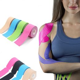 Protective Gear 5 Size Kinesiology Tape Muscle Bandage Sports Cotton Elastic Adhesive Strain Injury Knee Pain Relief Stickers 221116