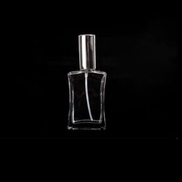 50ml Square Glass Perfume Bottle Empty Parfum Clear Spray Packaging Refillable Bottles Atomizer LX9251