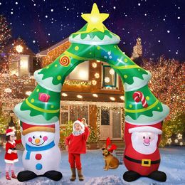 Christmas Decorations Santa Claus Inflatable Decoration for Home Outdoor Xmas Elk Pulling Sleigh Snowman Decor Yard Garden Party Arch 221115