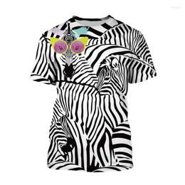 Camicie da uomo liasoso camicia 3d maglietta casual zebra zebra x t-shirt maschi in stile estate tops abbigliamento da strada