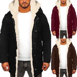 Men's Jackets Hunting Jacket For Men Insulated Flimsy Coat Lapel Collar Long Sleeve Down Hooded Light Weight