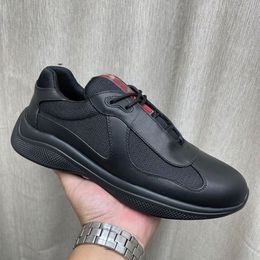 Men America'S Cup Xl Leather Sneakers High Quality Patent Flat Trainers Black Mesh Lace-up Casual Shoes Outdoor Runner MKJL0002 aasdasdadawsd
