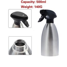 Cookware Parts 500ml Kitchen Oil Spray Bottle Stainless Steel Olive Pump Sprayer Outdoor BBQ Picnic Cooking Press Type Leak Proof 221114