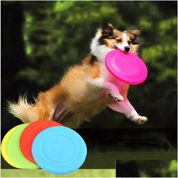 Dog Toys Chews Soft Nonslip Dog Flying Environmental Protection Sile Toy Game Antichew Pet Puppy Training Interactive Tool Drop De Dhxkc