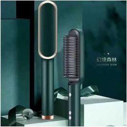 Curling Irons Profissional Combs Anti-scalding Hair Straightener Brush Ceramic Curler Heated Electric Smart 221116