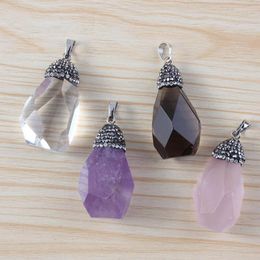 Pendant Necklaces Xinshangmie Fashion Natural Stone Purple Crystal Quartzs Amethysts Pendants Irregular Shape For Jewelry Making