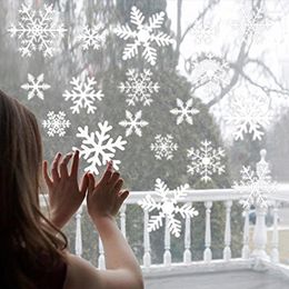 Christmas Decorations Snowflake Window Stickers Merry Decoration For Home Wall Decals Year 2022