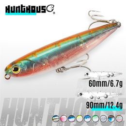 Baits Lures Hunthouse Topwater Pencil Fishing Lure 6090mm 64124g Surface Floating Bait Top Water for Seabass Pike Feeder 221116