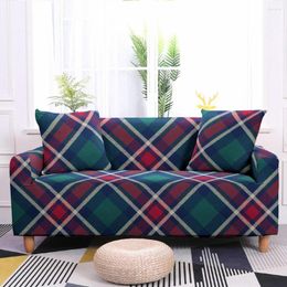 Chair Covers Plaid Sofa Cover Striped Print Elastic Corner For Living Room Furniture Protective 1/2/3/4 Seat