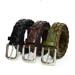 Belts NHZ288 Fashion Apparel Accessories Ladies Woven Leather Top Layer Cowhide Joker Casual Women Belt