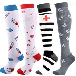 Men's Socks Est Compression Stockings Knee High 20-30 Mmhg Fit For Edema Diabetes Varicose Veins Nursing Circulation Pregnancy