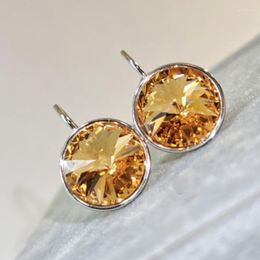 Stud Earrings Bella Crystal For Women Real From Austrian Fashion Earings Party Jewellery Accessories Girls Gift
