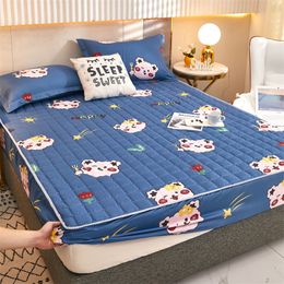 Bedding sets Kuup 1pcs Thicken Quilted Mattress Cover King Fitted Sheet Anti-Bacteria Topper Air-Permeable Pad 221115