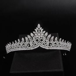 Luxury Crystal Girls Wedding Flower Tiara and Crown Bridal Hair Jewelry Accessories Birthday Party Headpiece for Women