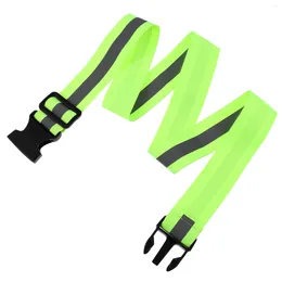 Motorcycle Apparel Belt Adjustable Reflective Glow Waistband For Running Walking Motorcycling Men Fluorescent Green