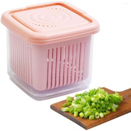 Storage Bottles Berry Keeper Box Container Keep Fresh Double-Layer Fruit Dust-Proof Durable Anti-Slip Garlic Onion