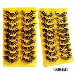 Thick Curly 3D Mink False Eyelashes Naturally Soft & Vivid Messy Crisscross Hand Made Reusable Multilayer Fake Lashes Extensions Makeup for Eyes