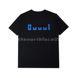 Designer Fashion Brand Mens T Shirt Luxury Blue Letter Print Round Neck Short Sleeve Casual T-Shirt Pullover Top Black White Asian Size M-2XL