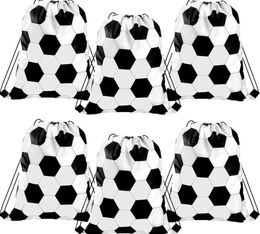 DHL100pcs Shopping Bags Soccer Prints Large Capacity Gym Drawstring Backpack Bag