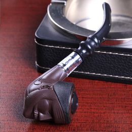 plastic hand smoke smoking tobacco pipe with Filter element metal bowl mini portable spoon