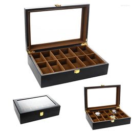 Watch Boxes 12 Slots Handmade Wood Box Clock Case Time For Holding