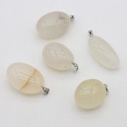 Pendant Necklaces Natural Irregular Stone Pendants Polished White Agate Necklace Accessories For Jewellery Making Bracelet Crystal Charms