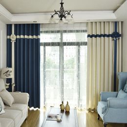 Curtain RZcortinas Luxury For Bedroom Kitchen Curtains Living Room Modern Cortinas Fabric Window String Blinds 2PCS