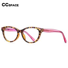 Sunglasses Frames 54573 Fashion Brand Quality Cat Eye Stitching Colour Youth Literature Anti-Blue Light Frame Tr90 Material T2201114