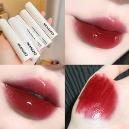 Lip Gloss 6 Colors Small White Tube Water-light Mirror Glaze Does Not Fade Non-stick Cup Lasting Moisturizing Lipstick Student Style