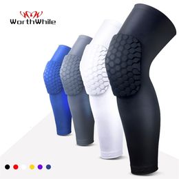 Elbow Knee Pads WorthWhile 1PC Basketball Protector Compression Sleeve Honeycomb Foam Brace pad Fitness Gear Volleyball Support 221116