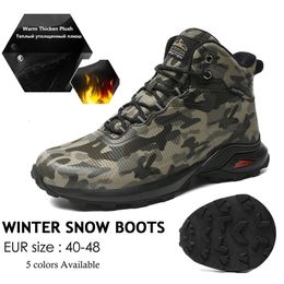 Dress Shoes Winter Boots Men Warm Plush Nonslip Snow Mens High Quality Outdoor Waterproof Camouflage Trekking Hiking Mountain 221116